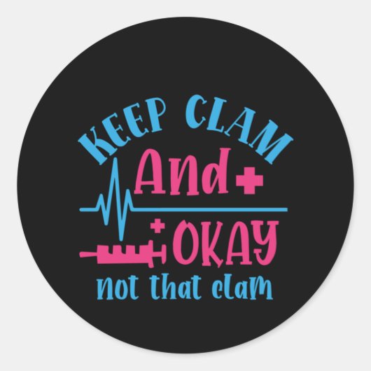 ナース保ギフト落ち着いて大丈夫そのクラム ラウンドシール (正面)