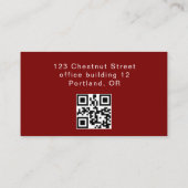 ナース修エレガント理者ブラックQRコード 名刺 (裏面)