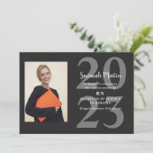 ナース写真2023卒業ブラック 案内状 (スタンド正面)