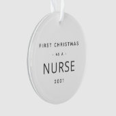 ナース初めてのクリスマスカスタムホリデー オーナメント (正面)