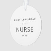ナース初めてのクリスマスカスタムホリデー オーナメント (正面)