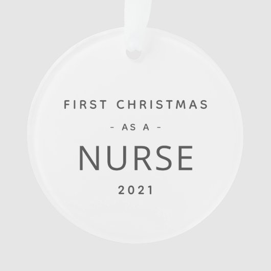 ナース初めてのクリスマスカスタムホリデー オーナメント (正面)