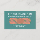 ナース包帯ティール（緑がかった色） 名刺 (正面)