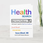 ナース医おもしろい者のギフト最高の歯科医 サンキューカード (正面)