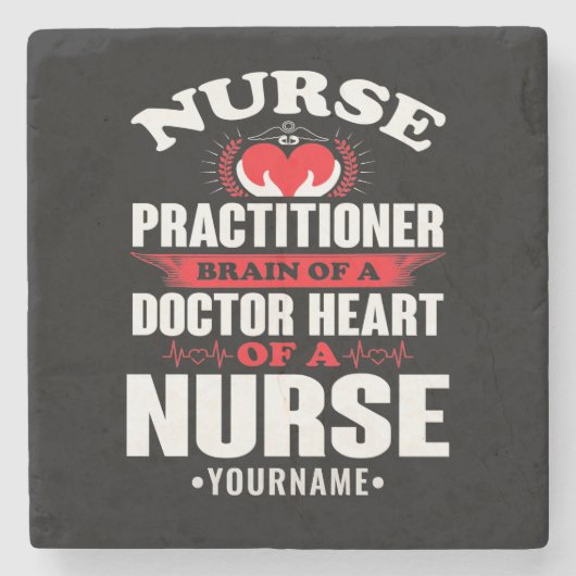 ナース医のハート ストーンコースター (正面)