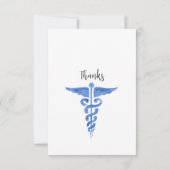 ナース医パーソナライズされた者ヘルスケアのミニマリスト サンキューカード (裏面)