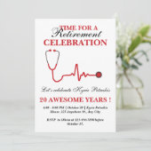 ナース医ユニークまたは医療退職者パーティー 招待状 (スタンド正面)