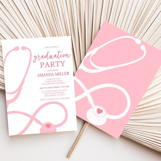 ナース医学卒業パーティー招待状 招待状