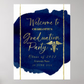 ナース医学卒業パーティー歓迎サイン ポスター (正面)