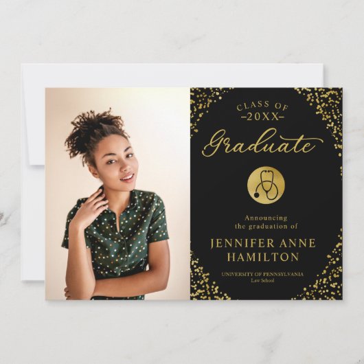 ナース医学卒業聴診器の発表 招待状 (正面)