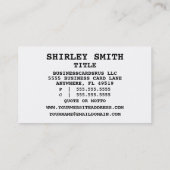 ナース医学用語名刺 名刺 (裏面)