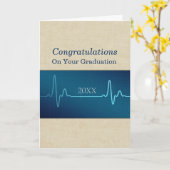 ナース医学研究科または医師大学院おめでとう カード (黄色い花)