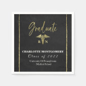 ナース医学部卒業 スタンダードカクテルナプキン (正面)