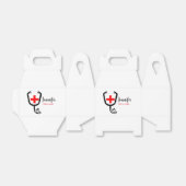 ナース医師レッドと聴診器の追加の名前 フェイバーボックス (折り畳みなし)