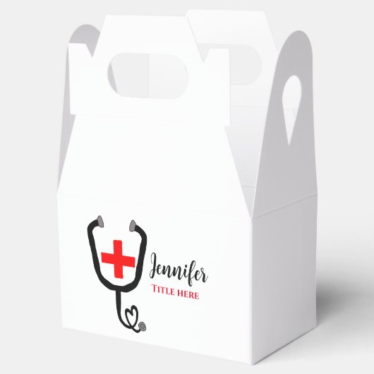 ナース医師レッドと聴診器の追加の名前 フェイバーボックス (オープン)