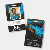 ナース医師医療助手の医学生の写真 バッジ (正面&裏面)