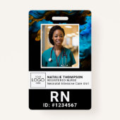 ナース医師医療助手の医学生の写真 バッジ (正面)