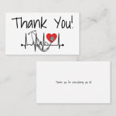 ナース医師用聴診器サンキューカード 名刺 (正面/裏面)