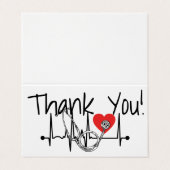 ナース医師用聴診器サンキューカード 名刺 (外部フラット)