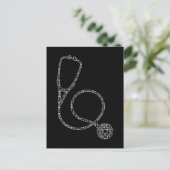 ナース医師聴診器看護 ポストカード (スタンド正面)