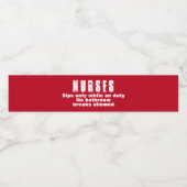 ナース医療おもしろいSipsのみウォーターボトルラベル ペットボトルラベル (シングルラベル)