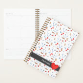 ナース医療機器パターン赤いハート プランナー手帳 (ディスプレー)