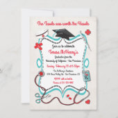 ナース医科卒業招待状とアイコン 招待状 (正面)