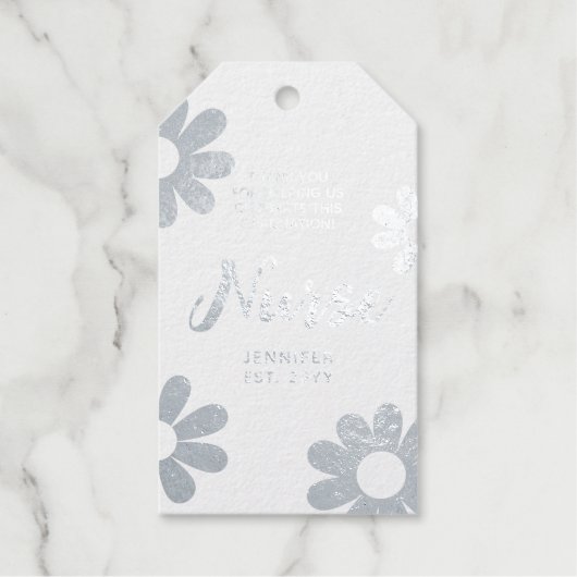 ナース卒業ありがとうパーソナライズされた ギフトタグ (正面)