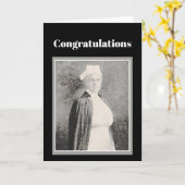 ナース卒業おめでとう ヴィンテージ カード (黄色い花)