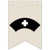 ナース卒業お祝いパーティー2025 Burlap バンティングフラッグ (第3の旗)