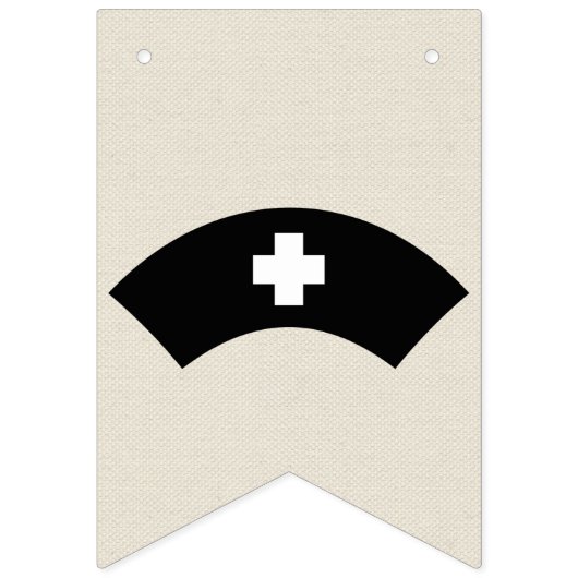 ナース卒業お祝いパーティー2025 Burlap バンティングフラッグ (第3の旗)