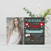 ナース卒業お祝い招待状 招待状 (スタンド正面)