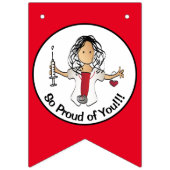 ナース卒業カスタムRN LPA CNAバナー バンティングフラッグ (第3の旗)