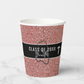 ナース卒業カドゥセウスバラ金ゴールドグリッター名 紙コップ (裏面)