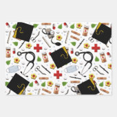 ナース卒業ギフト包装紙シート ラッピングペーパーシート (正面)
