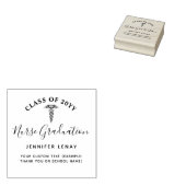 ナース卒業サンキューメディカルカドゥセウス名 ラバースタンプ (押印)