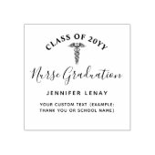 ナース卒業サンキューメディカルカドゥセウス名 ラバースタンプ (インプリント)