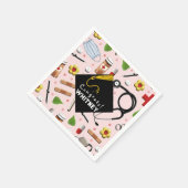 ナース卒業パーティクラシックーの丸シール スタンダードカクテルナプキン (角)