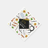 ナース卒業パーティクラシックーの丸シール スタンダードカクテルナプキン (角)