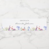 ナース卒業パーティワイルドフラワー ペットボトルラベル (シングルラベル)