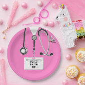 ナース卒業パーティーピンク ペーパープレート (パーティー)