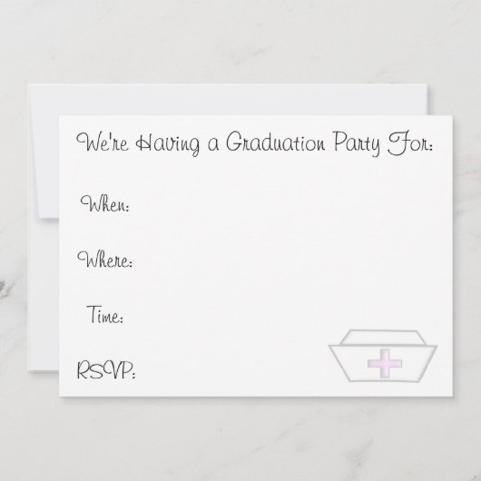 ナース卒業パーティー招待状2012 招待状 (裏面)