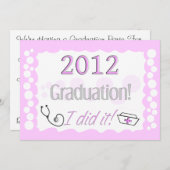 ナース卒業パーティー招待状2012 招待状 (正面/裏面)