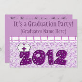 ナース卒業パーティー招待状2012 招待状 (正面/裏面)