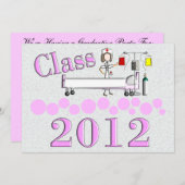 ナース卒業パーティー招待状2012 招待状 (正面/裏面)