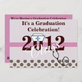 ナース卒業パーティー招待状2012 招待状 (正面/裏面)