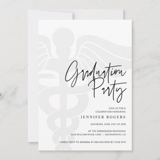 ナース卒業パーティー招待状 招待状 (正面)