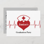 ナース卒業パーティー インビテーションポストカード (正面/裏面)