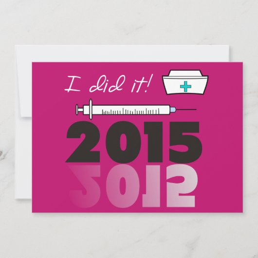 ナース卒業パーティ招待状キャップ#2 招待状 (正面)