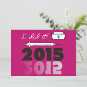 ナース卒業パーティ招待状キャップ#2 招待状 (スタンド正面)